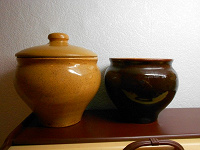 горшочки и вазочка керамические