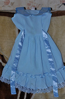 Отдается в дар Нежно-голубое платье на возраст 6-7 лет