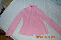 Отдается в дар рубашка женская розовая, хб,46