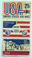 Отдается в дар Марки USA Air mail