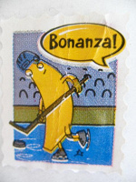 Отдается в дар Наклейки от бананов Bonanza