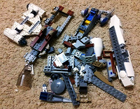 Отдается в дар конструктор Лего звездолеты из Звездных войн