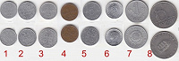 Отдается в дар 8 монет(Молдова, Финляндия, Венгрия)