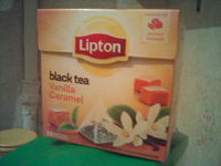 Отдается в дар Чай чёрный Lipton с карамелью и ванилью