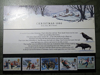 Отдается в дар Почтовые марки Англии к Рождеству… 1990 года.