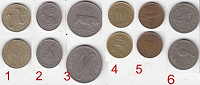 Отдается в дар Фауна на монетах мира.6 монет