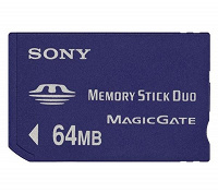 Отдается в дар Карты памяти Sony Memory Stick 64 Mb