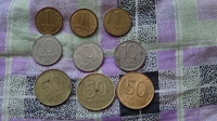 Отдается в дар набор монет 1*3, 10*3, 50*3