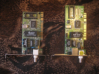 Отдается в дар пара сетевух PCI rj-45+coaxial обе (Питер)