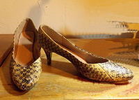 Отдается в дар Змеиный комплект: туфли 38 размера и клатч