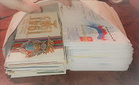 Отдается в дар открытки+ почтовые конверты (картинки на конвертах)