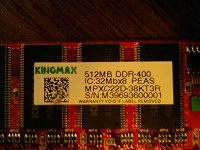 Отдается в дар Оперативная память Kingmax DDR400 512Mb