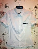 Отдается в дар Белая хлопковая блуза размер М. Летний вариант