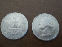 Отдается в дар Монеты Liberty 2 шт. 1983, 1989 года.