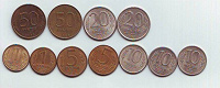 Отдается в дар Небольшой набор из монет 1992-1993 года