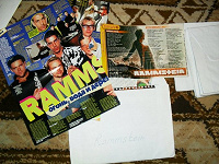 Отдается в дар Rammstein, Fred Durst, Marilyn Manson — конверты с картинками и информацией.