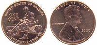 Отдается в дар Монеты 1 цент США 2009