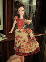Отдается в дар 2 платья из французского крепдешина для Барби