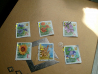 Отдается в дар Украинские марки «Цветы»