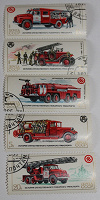 Отдается в дар Серия марок 1985 г. «Пожарные машины»