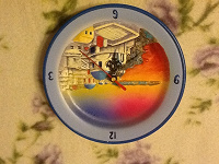 Отдается в дар Часы тарелка Santorini