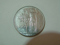 Отдается в дар 100 итальянских лир 1977 год