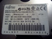 Отдается в дар Старый жесткий диск Fujitsu