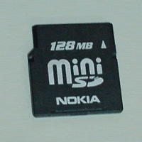 Отдается в дар miniSD 128Mb