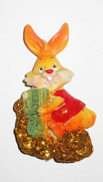 Отдается в дар Магнит «Кролик с зелёными денежками».