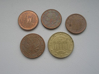Отдается в дар мелкие монеты еврозоны