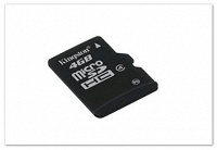 Отдается в дар Kingston microSD 4Gb HC class 4