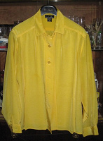 Отдается в дар Желтая шелковая блузка!
