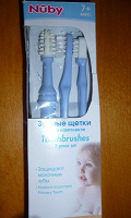 Отдается в дар Детский набор зубных щеток Nuby Нуби 3 в 1 с 7 мес