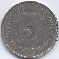 Отдается в дар Германия 5 марок 1976