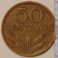 Отдается в дар монета Португалия 50 сентаво 1975