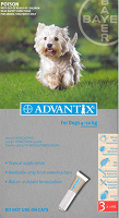 Отдается в дар Advantix (Адвантикс) капли на холку для малых пород собак весом от 4 до 10 кг от клещей и блох