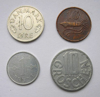 Отдается в дар Несколько европейских монет