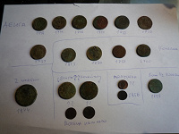 Отдается в дар денга копейка и полушка (всего 18 монет) с 1737 и позднее