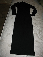 Отдается в дар длинное черное теплое платье