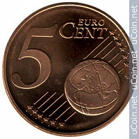 Отдается в дар 5 евроцентов 2002 А