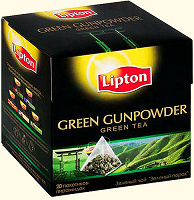 Отдается в дар Чай в пакетиках пирамидках Lipton Green Gunrowder
