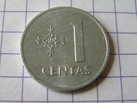 Отдается в дар монета Литва, 1 сентаи, 1991