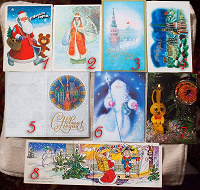 Отдается в дар Новогодние открытки СССР