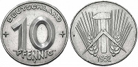 Отдается в дар 10 Pfennig // 1952