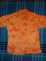 Отдается в дар Оранжевая мужская рубашка XL