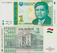 Отдается в дар 1 сомони 1999 Таджикистан