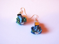 Отдается в дар Серьги из ткани handmade