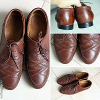 Отдается в дар Винтажные коричневые ботинки из Италии.