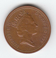 Отдается в дар 1 penny Великобритания, 1996