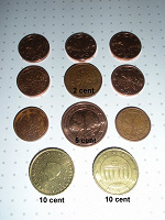 Отдается в дар Монеты EURO Cents + 1 EURO